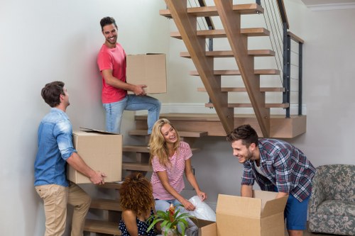 Moving truck and boxes for removals in Tottenhamgreen