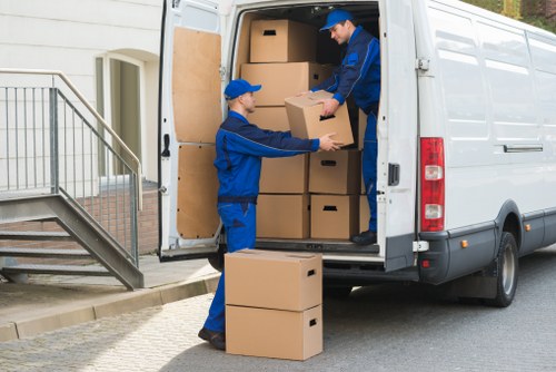 Family belongings neatly packed for household storage in Tottenhamgreen