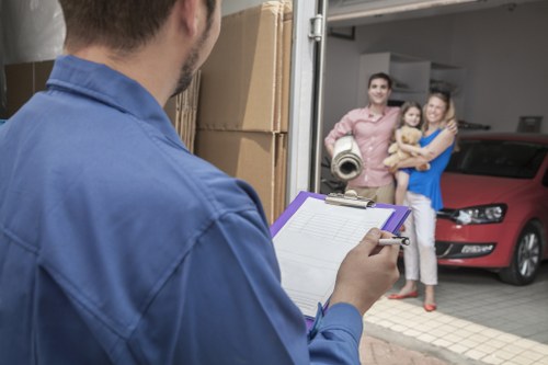 Careful loading of furniture and boxes for a small removals job